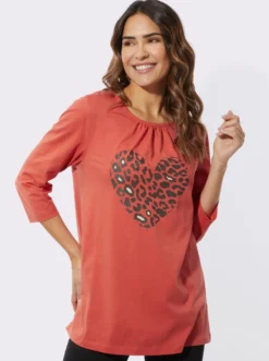 Longshirt mit Herz-Motiv