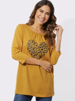 Longshirt mit Herz-Motiv