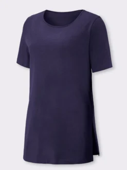 Longshirt mit hohen Seitenschlitzen