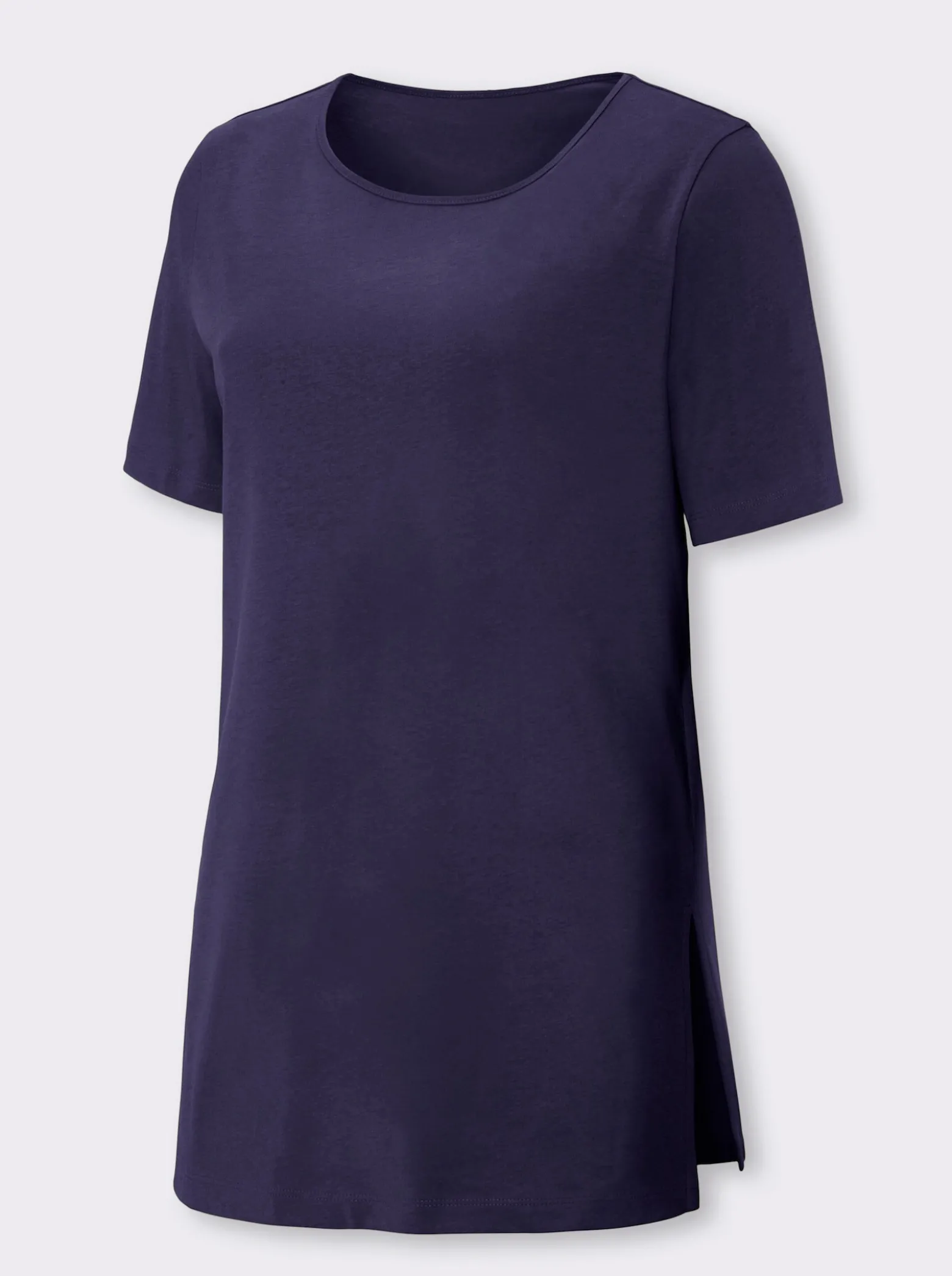 Longshirt mit hohen Seitenschlitzen