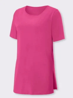 Longshirt mit hohen Seitenschlitzen