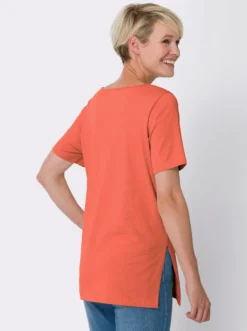 Longshirt mit hohen Seitenschlitzen