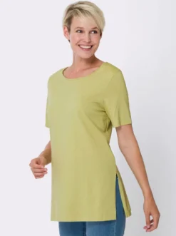 Longshirt mit hohen Seitenschlitzen