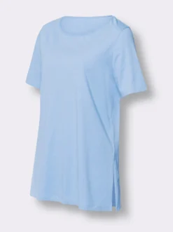 Longshirt mit hohen Seitenschlitzen
