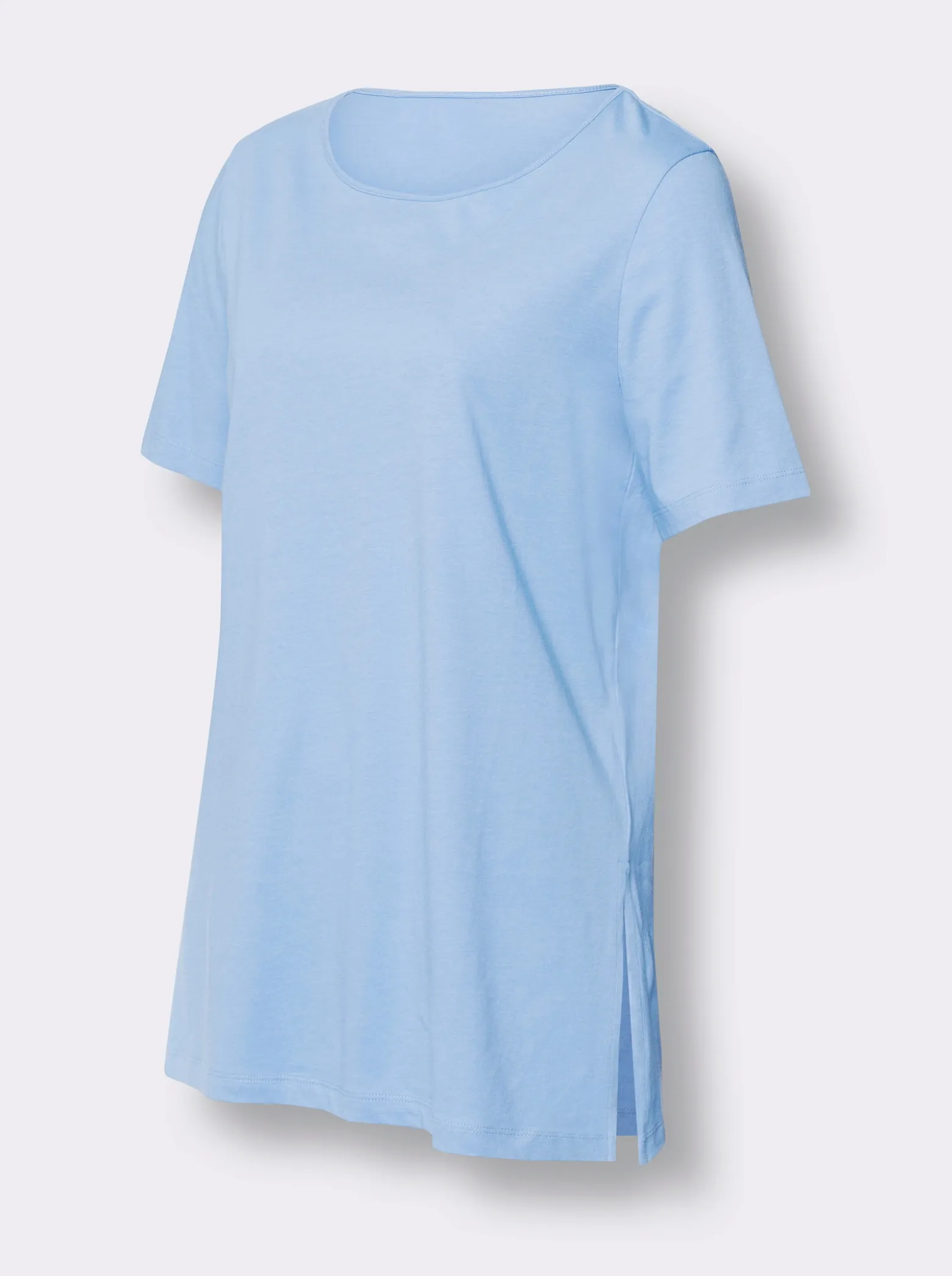 Longshirt mit hohen Seitenschlitzen