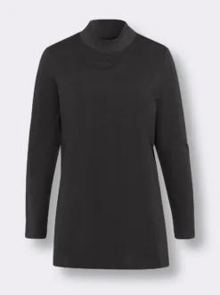 Longshirt mit hohen Seitenschlitzen