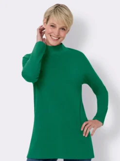 Longshirt mit hohen Seitenschlitzen