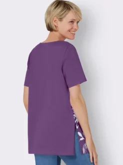 Longshirt mit Karree-Ausschnitt, floral