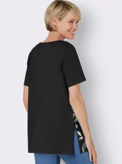 Longshirt mit Karree-Ausschnitt, floral