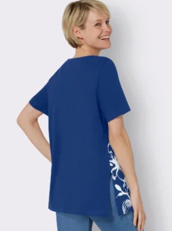 Longshirt mit Karree-Ausschnitt, floral