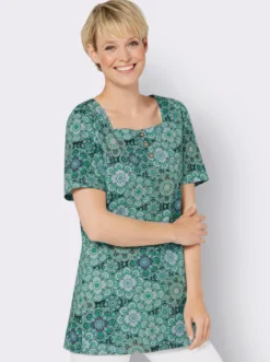 Longshirt mit Karree-Ausschnitt