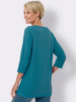 Longshirt mit Katzen-Print