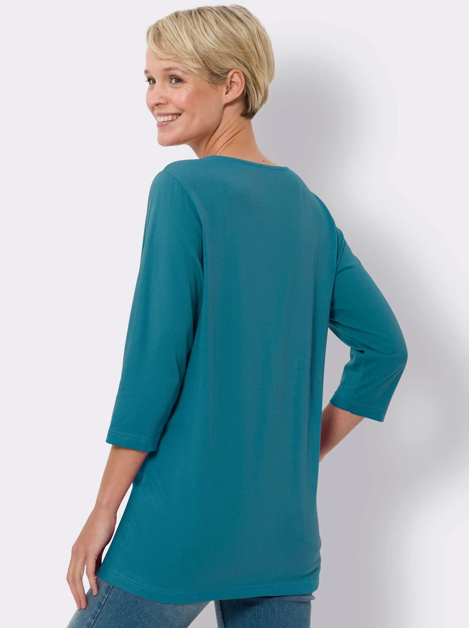 Longshirt mit Katzen-Print