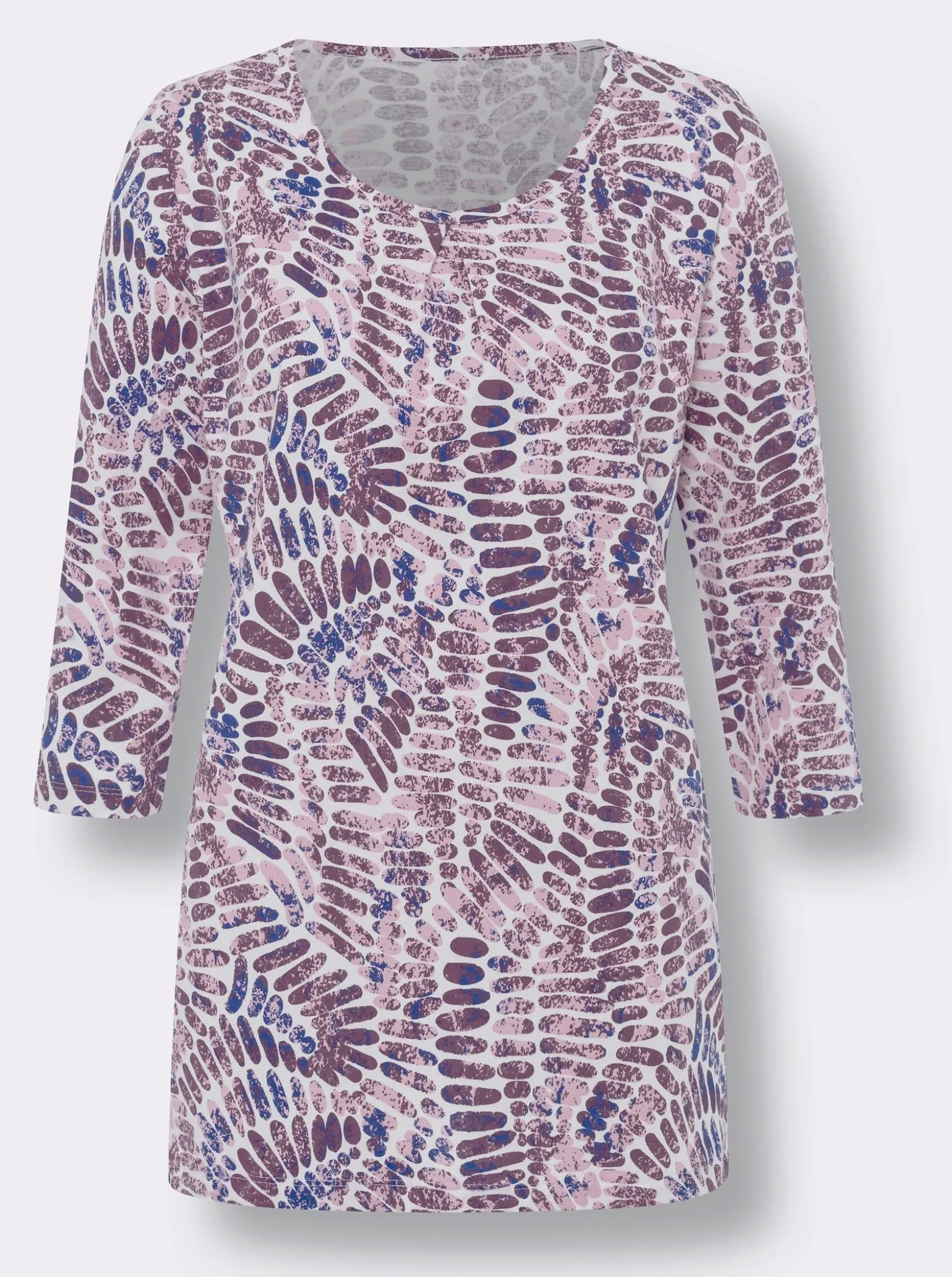 Longshirt mit Kellerfalte vorne