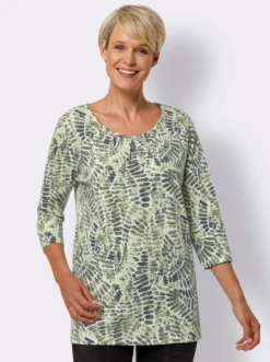 Longshirt mit Kellerfalte vorne