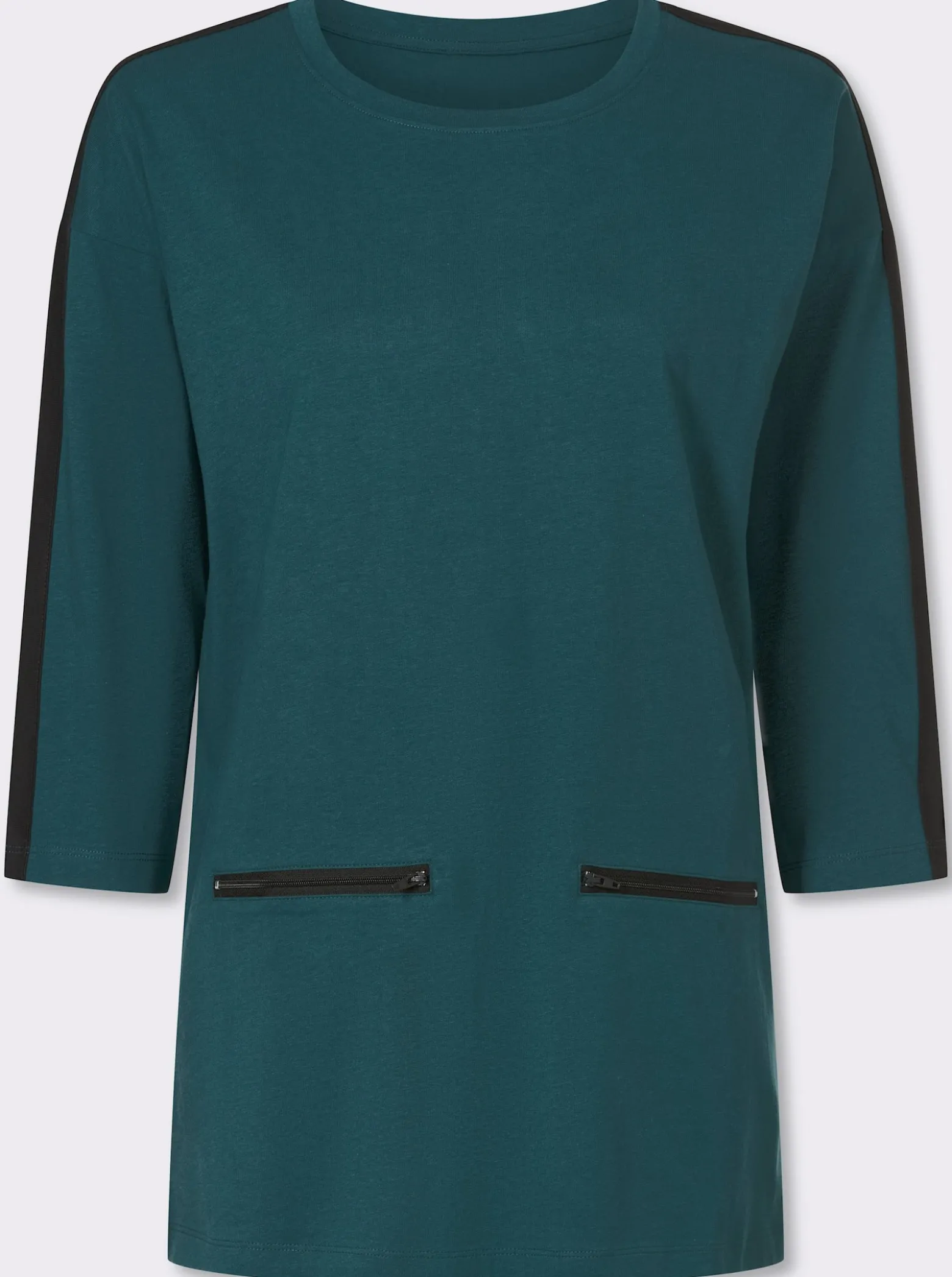 Longshirt mit Kontrast-Akzenten