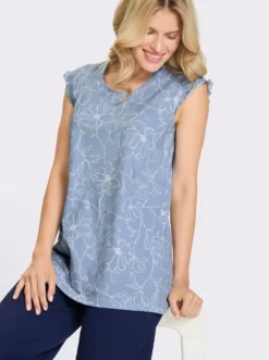Longshirt mit kurzen Flügel-Ärmeln
