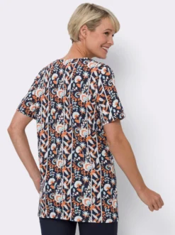 Longshirt mit kurzen Ärmeln