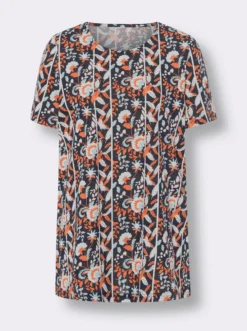 Longshirt mit kurzen Ärmeln