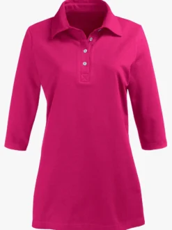 Longshirt mit kurzer Knopfleiste