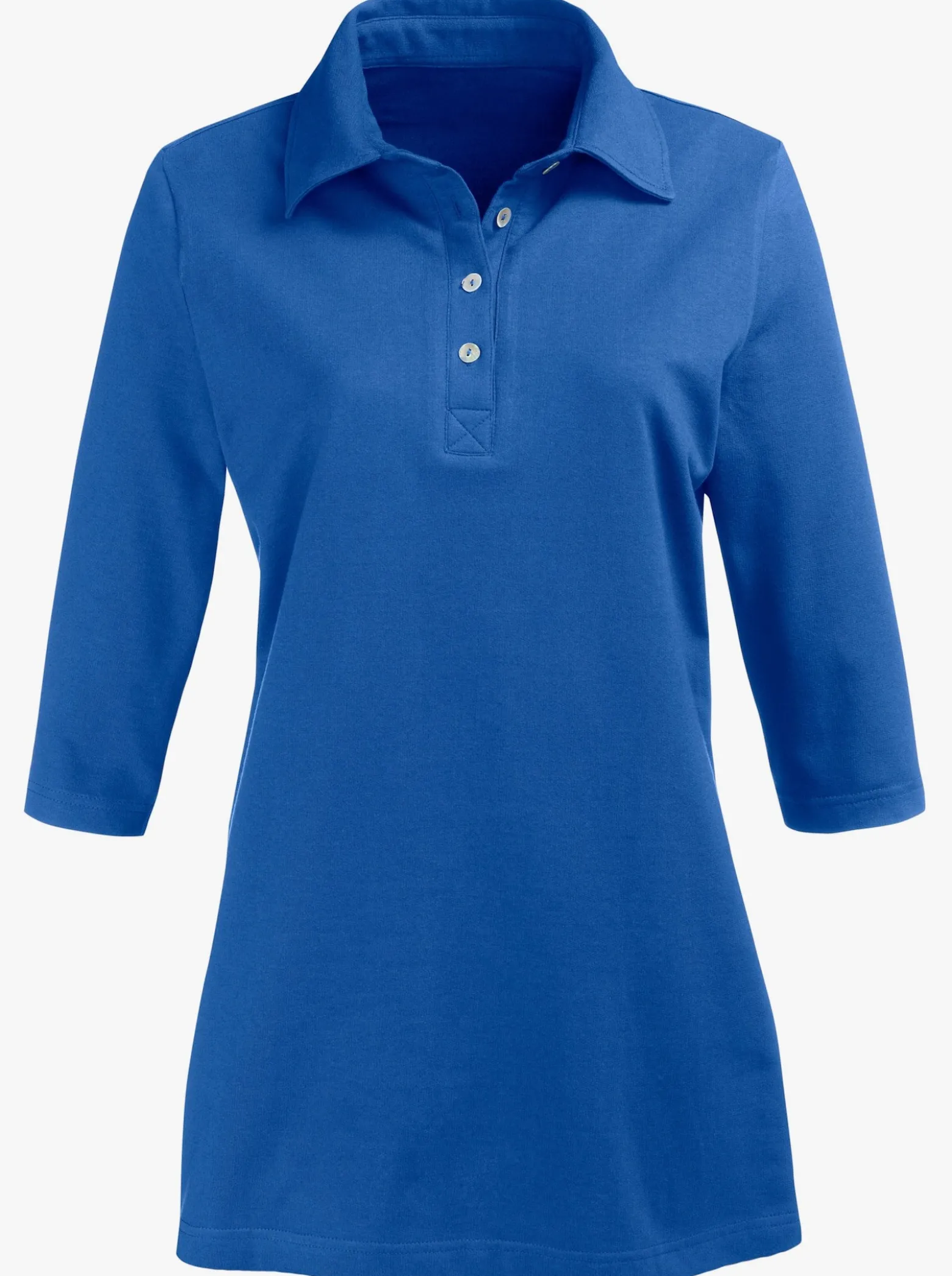 Longshirt mit kurzer Knopfleiste