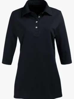 Longshirt mit kurzer Knopfleiste