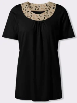 Longshirt mit Leo-Druck