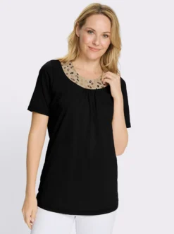 Longshirt mit Leo-Druck