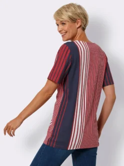 Longshirt mit Längsstreifen-Muster
