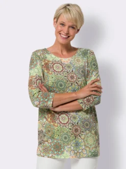 Longshirt mit Mandala-Elementen