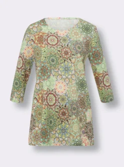 Longshirt mit Mandala-Elementen