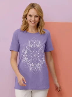 Longshirt mit Mandala-Motiv