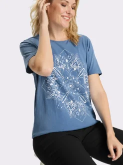 Longshirt mit Mandala-Motiv