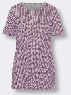 Longshirt mit Minimal-Muster