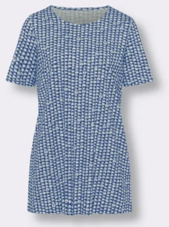 Longshirt mit Minimal-Muster