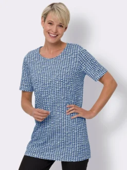 Longshirt mit Minimal-Muster