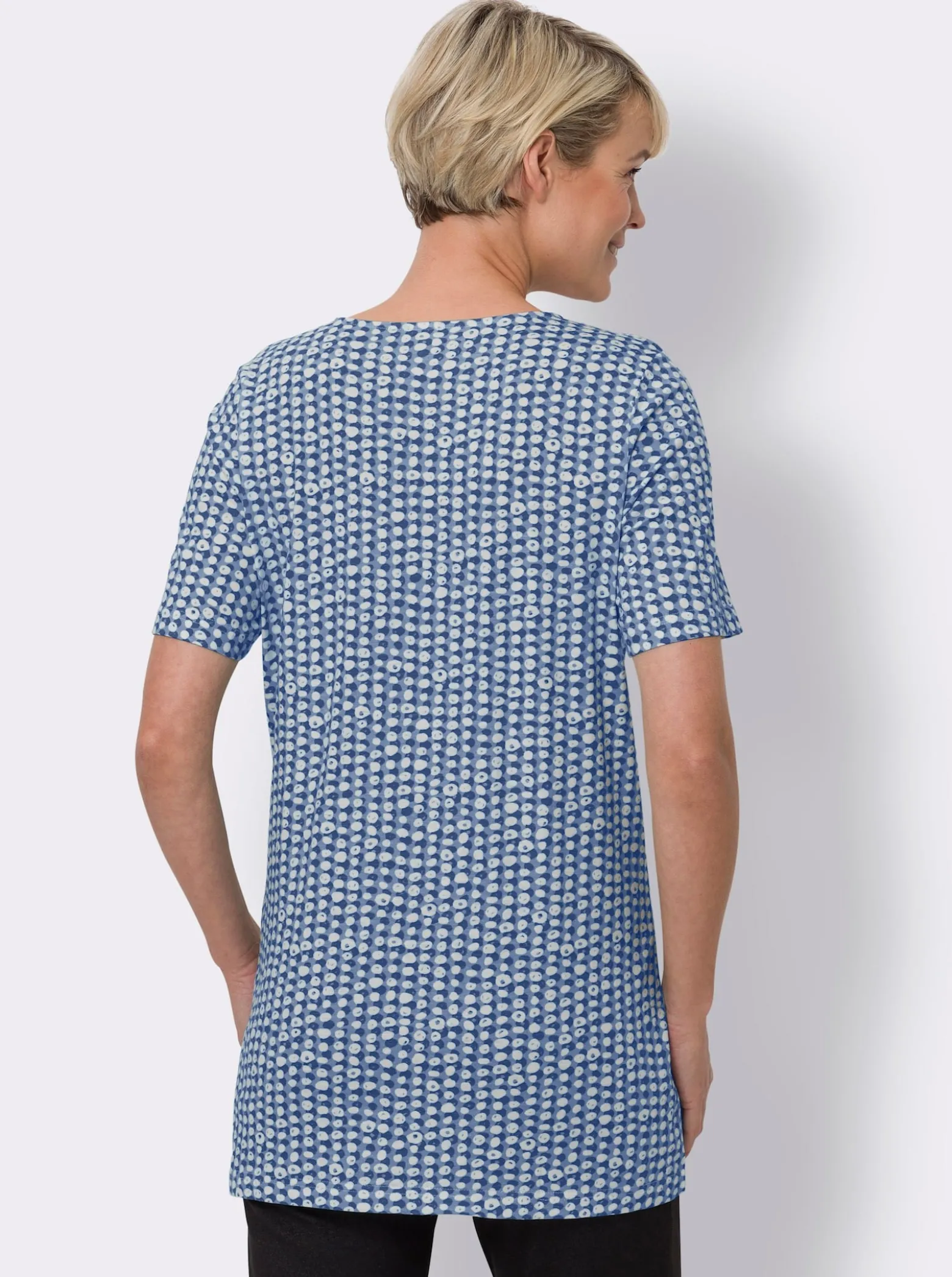 Longshirt mit Minimal-Muster