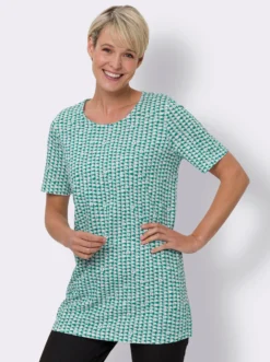 Longshirt mit Minimal-Muster