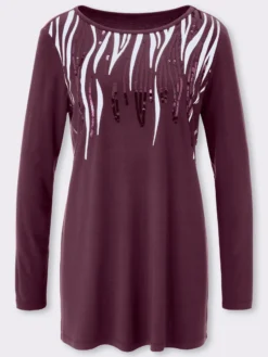 Longshirt mit Pailletten