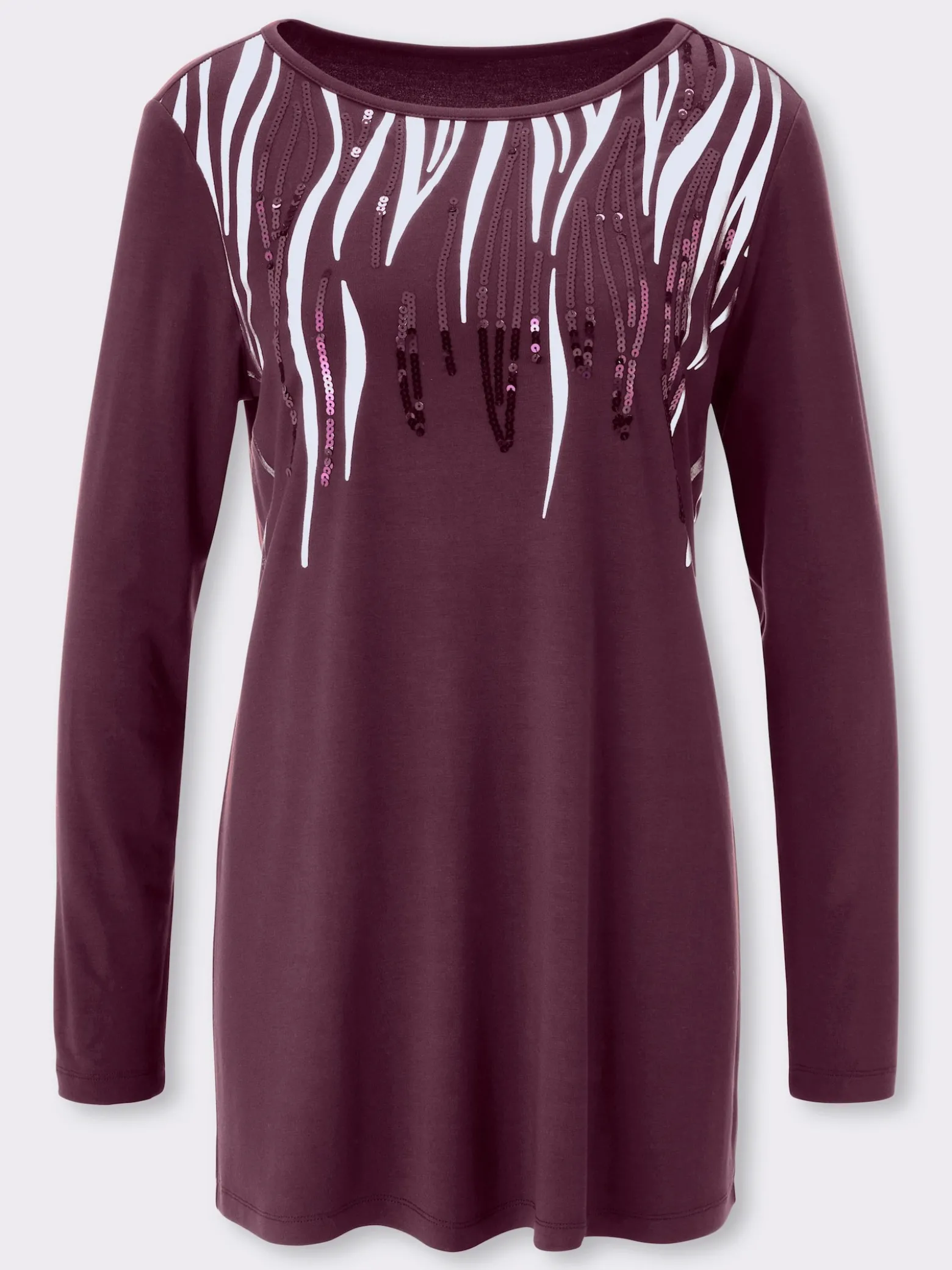 Longshirt mit Pailletten