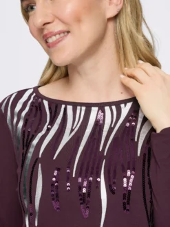 Longshirt mit Pailletten
