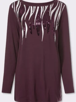 Longshirt mit Pailletten