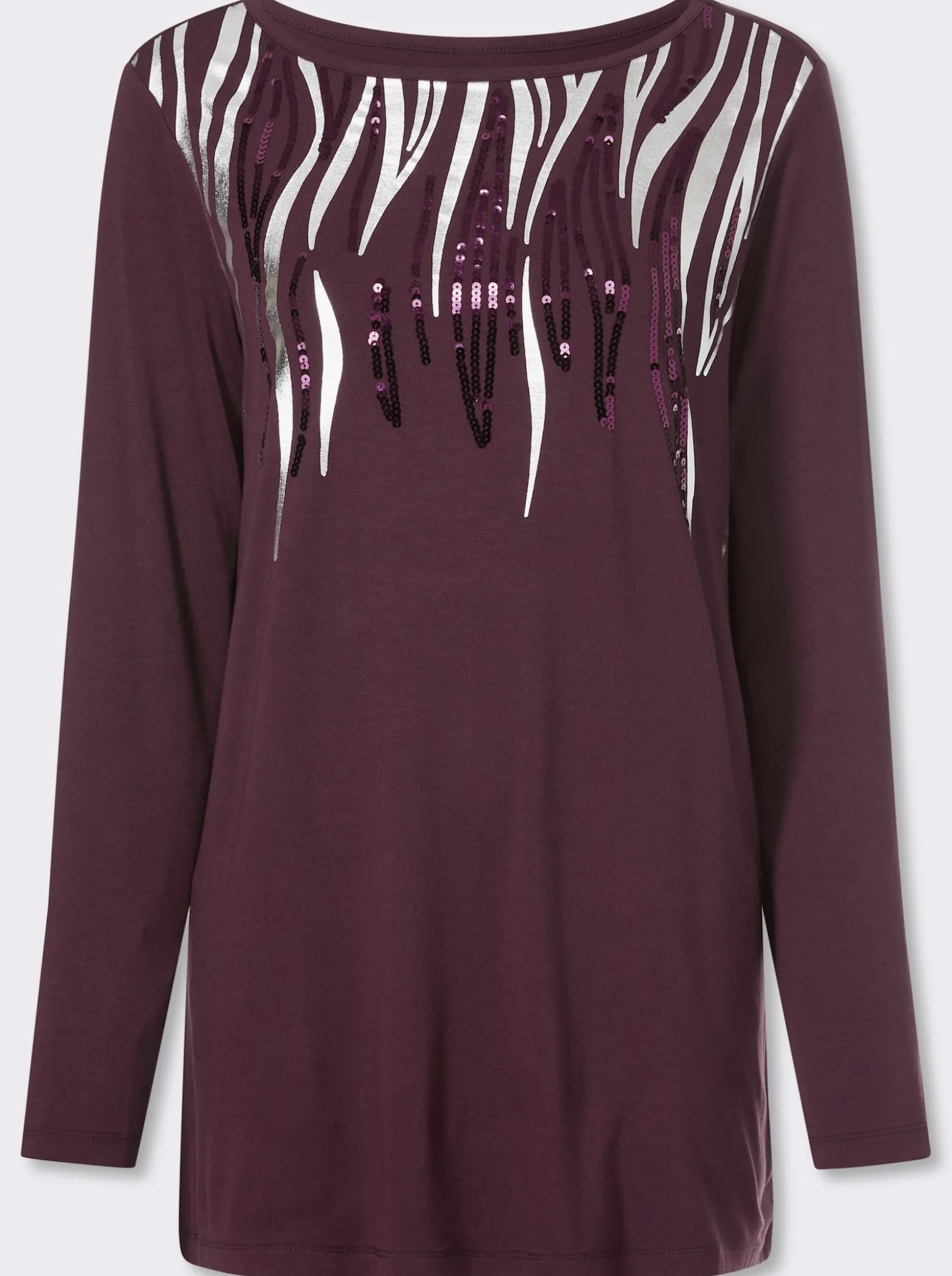 Longshirt mit Pailletten