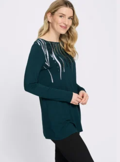 Longshirt mit Pailletten