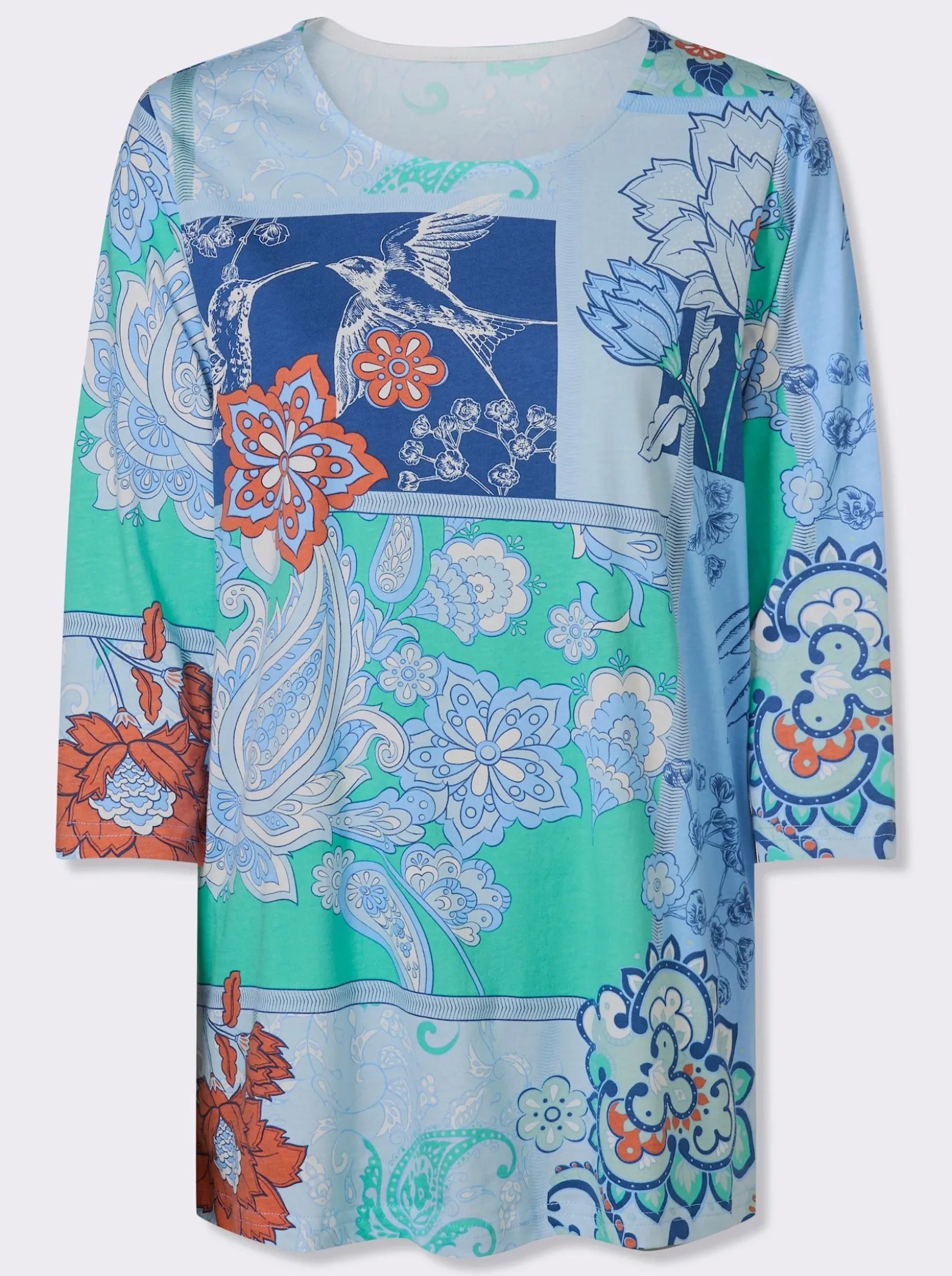 Longshirt mit Patchdruck