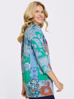 Longshirt mit Patchdruck