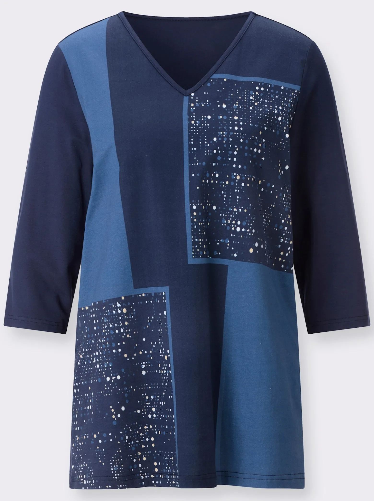 Longshirt mit platziertem Druckmuster