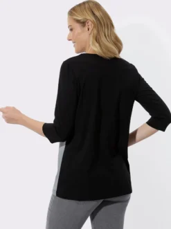 Longshirt mit platziertem Druckmuster