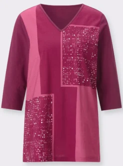 Longshirt mit platziertem Druckmuster