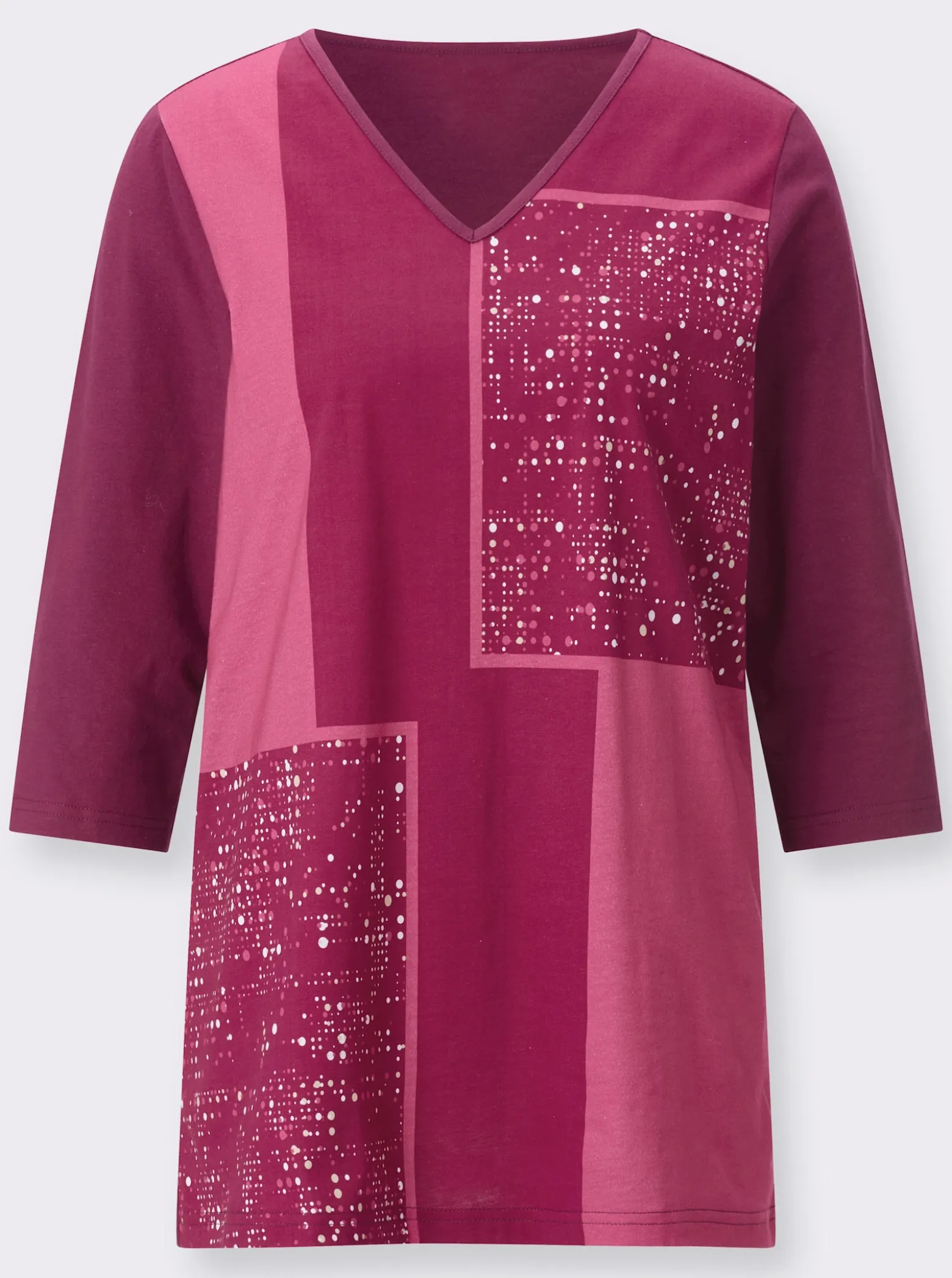 Longshirt mit platziertem Druckmuster